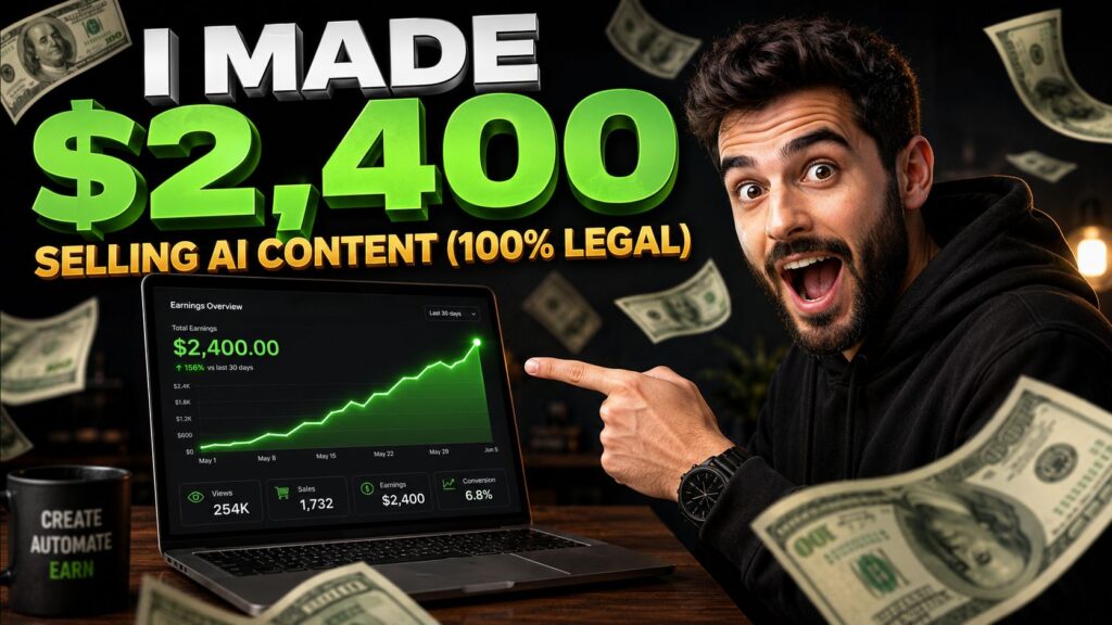 I Made $2,400 Selling AI Content