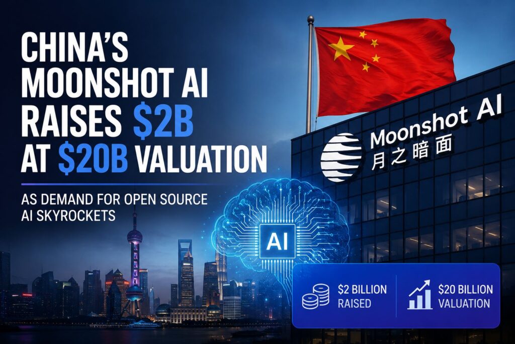China’s Moonshot AI Raises $2B at $20B Valuation as Open Source AI Demand Surges